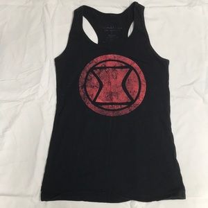 MARVEL Women's Black Widow logo tank, Small